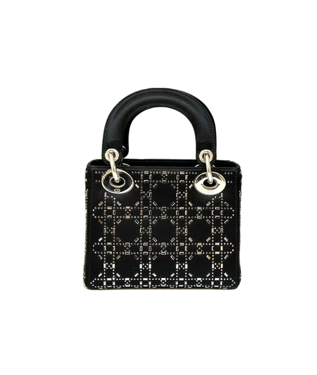 CHRISTIAN DIOR Черная шелковая сумка через плечо, фото 9