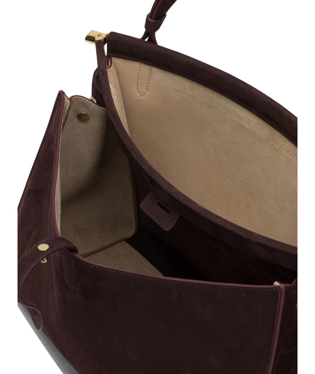 ALAIA Бордовая замшевая сумка через плечо, фото 5