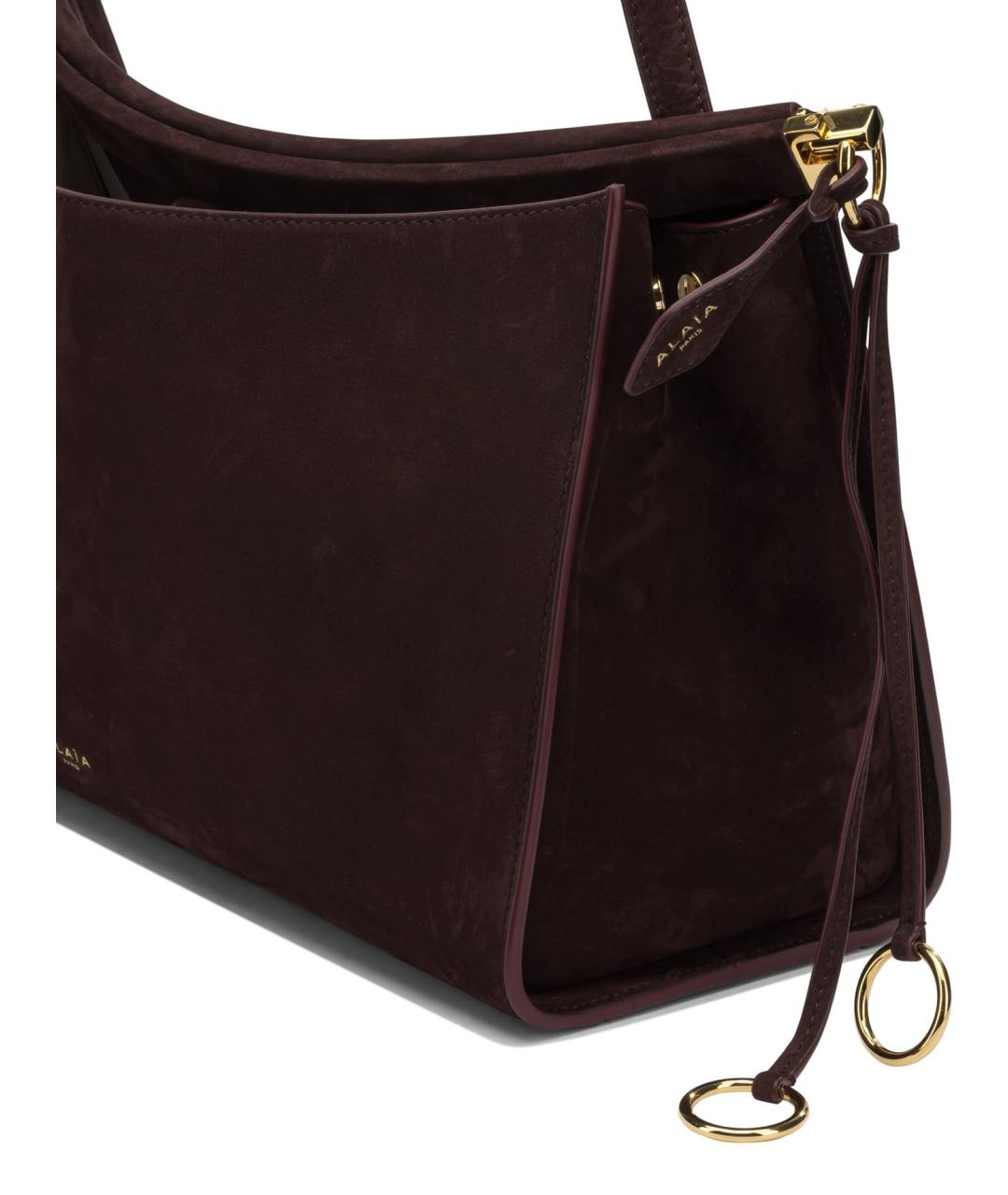 ALAIA Бордовая замшевая сумка через плечо, фото 4