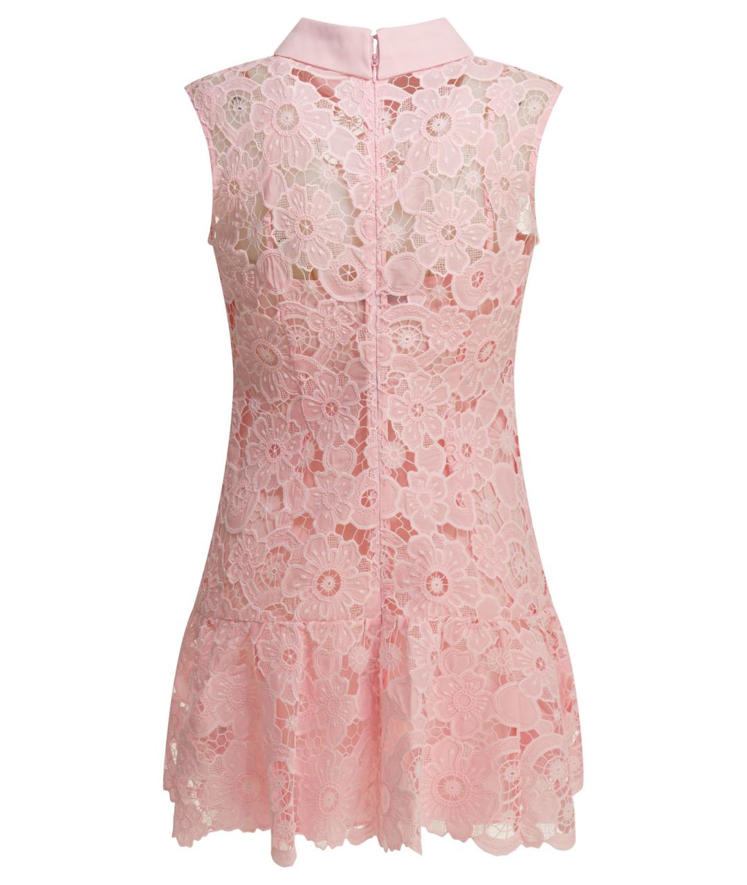 SELF-PORTRAIT Розовое полиэстеровое повседневное платье, фото 2