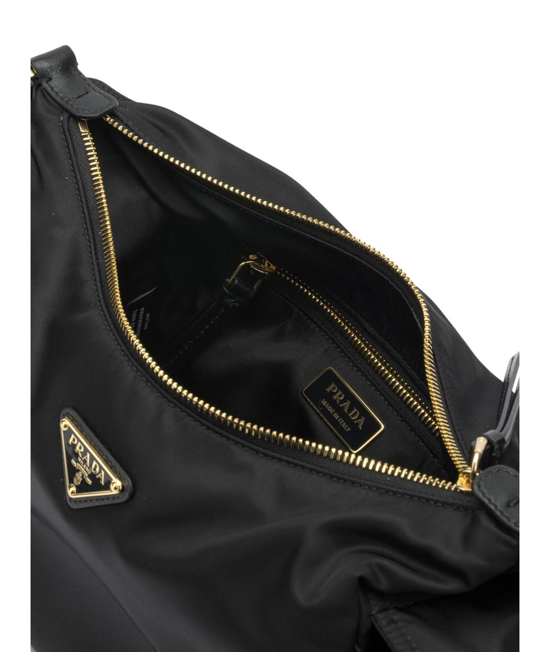 PRADA Черная синтетическая сумка через плечо, фото 5
