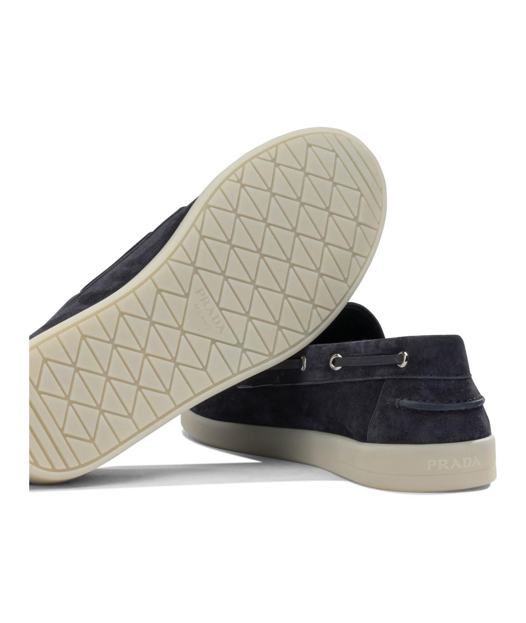 PRADA Синие замшевые лоферы, фото 5