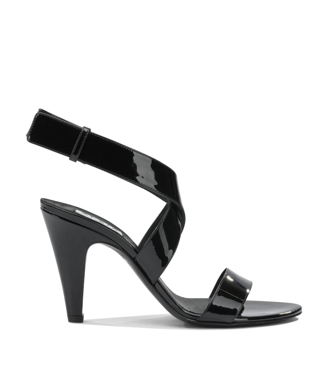 ALAIA Черные кожаные босоножки, фото 1