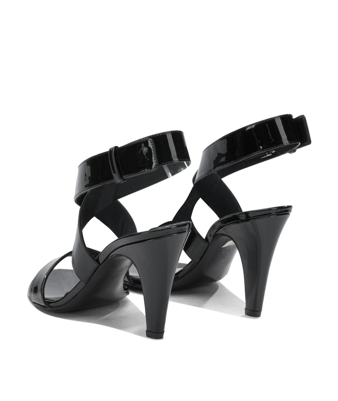 ALAIA Черные кожаные босоножки, фото 4