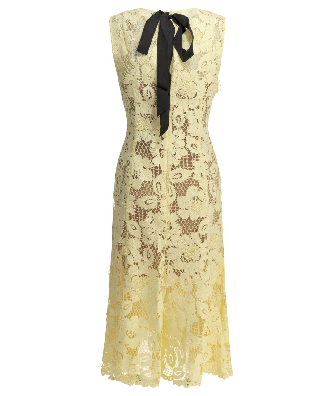 SELF-PORTRAIT Желтое полиэстеровое повседневное платье, фото 2