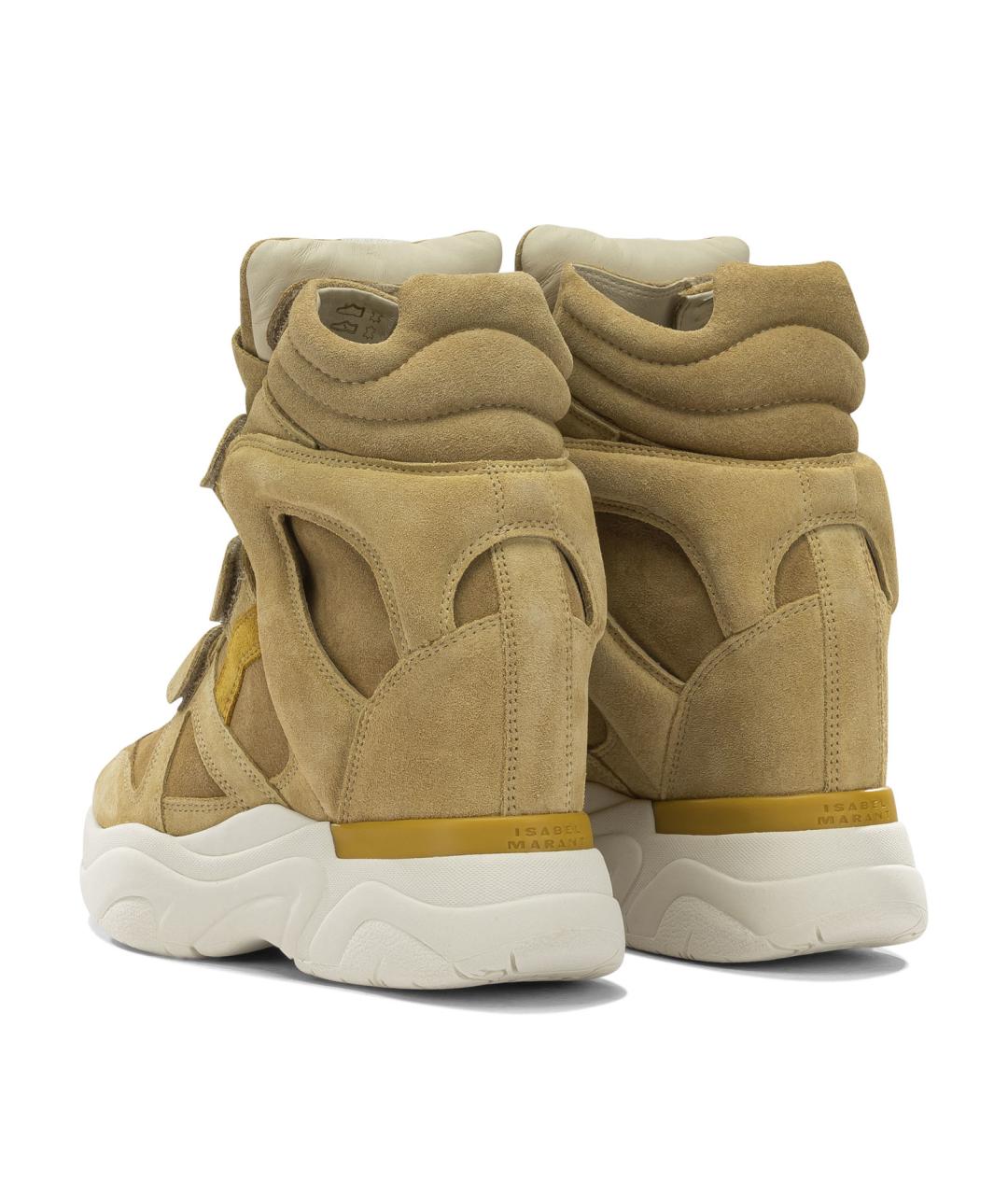 ISABEL MARANT Бежевые замшевые кроссовки, фото 4