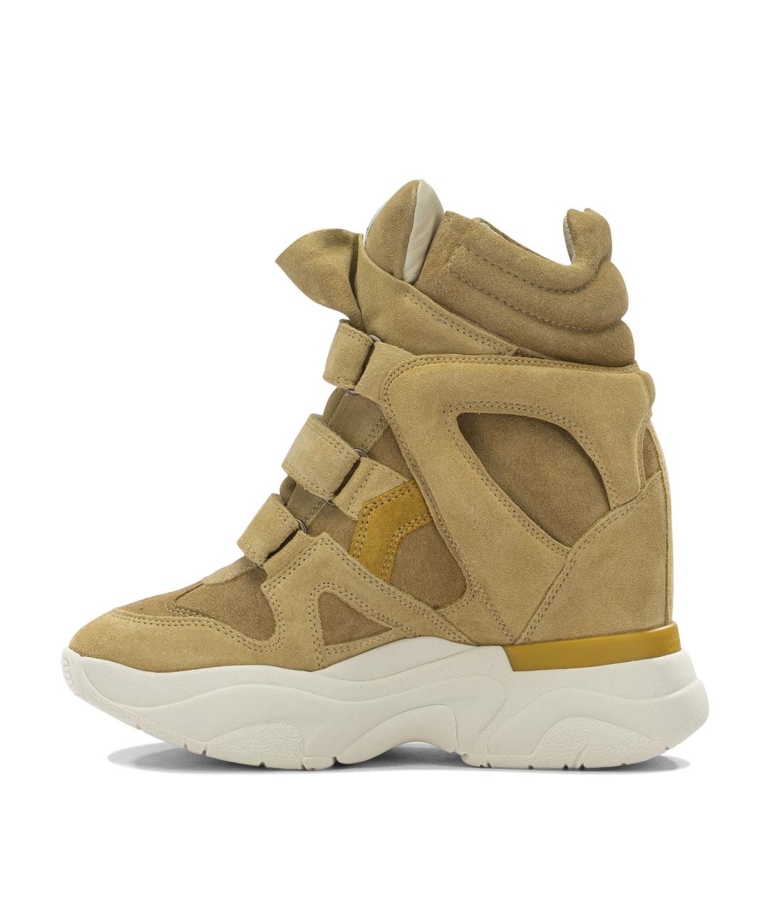 ISABEL MARANT Бежевые замшевые кроссовки, фото 3