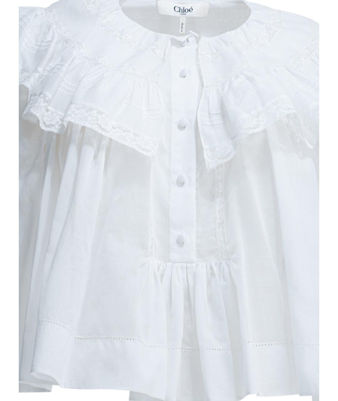 CHLOE Белая хлопковая рубашка, фото 3