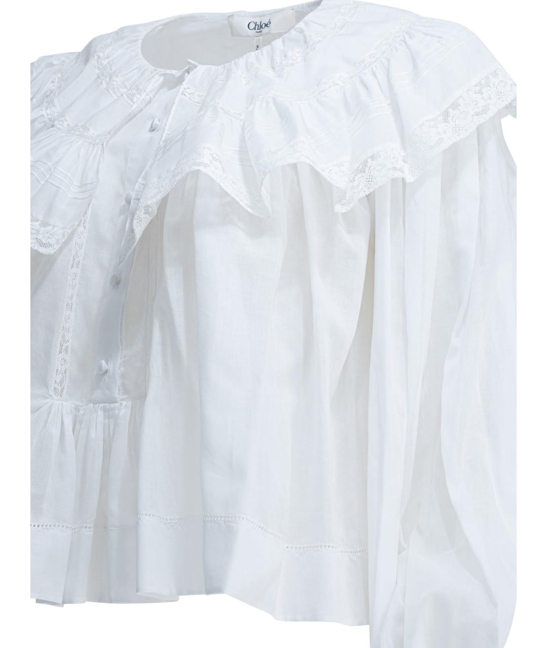CHLOE Белая хлопковая рубашка, фото 4