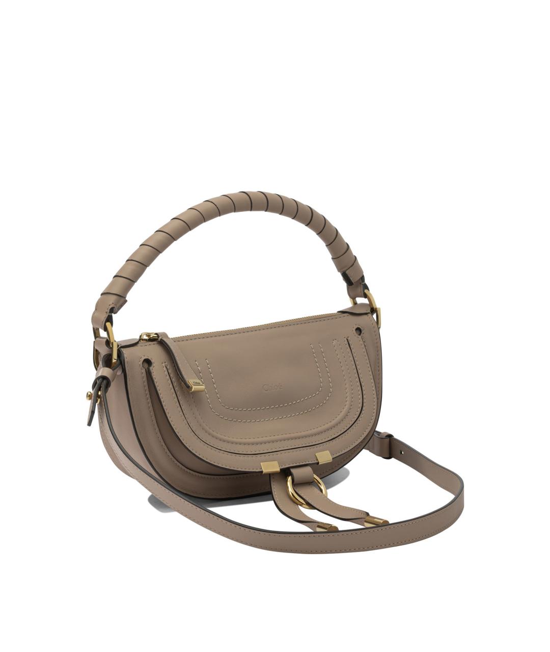 CHLOE Бежевая кожаная сумка через плечо, фото 2