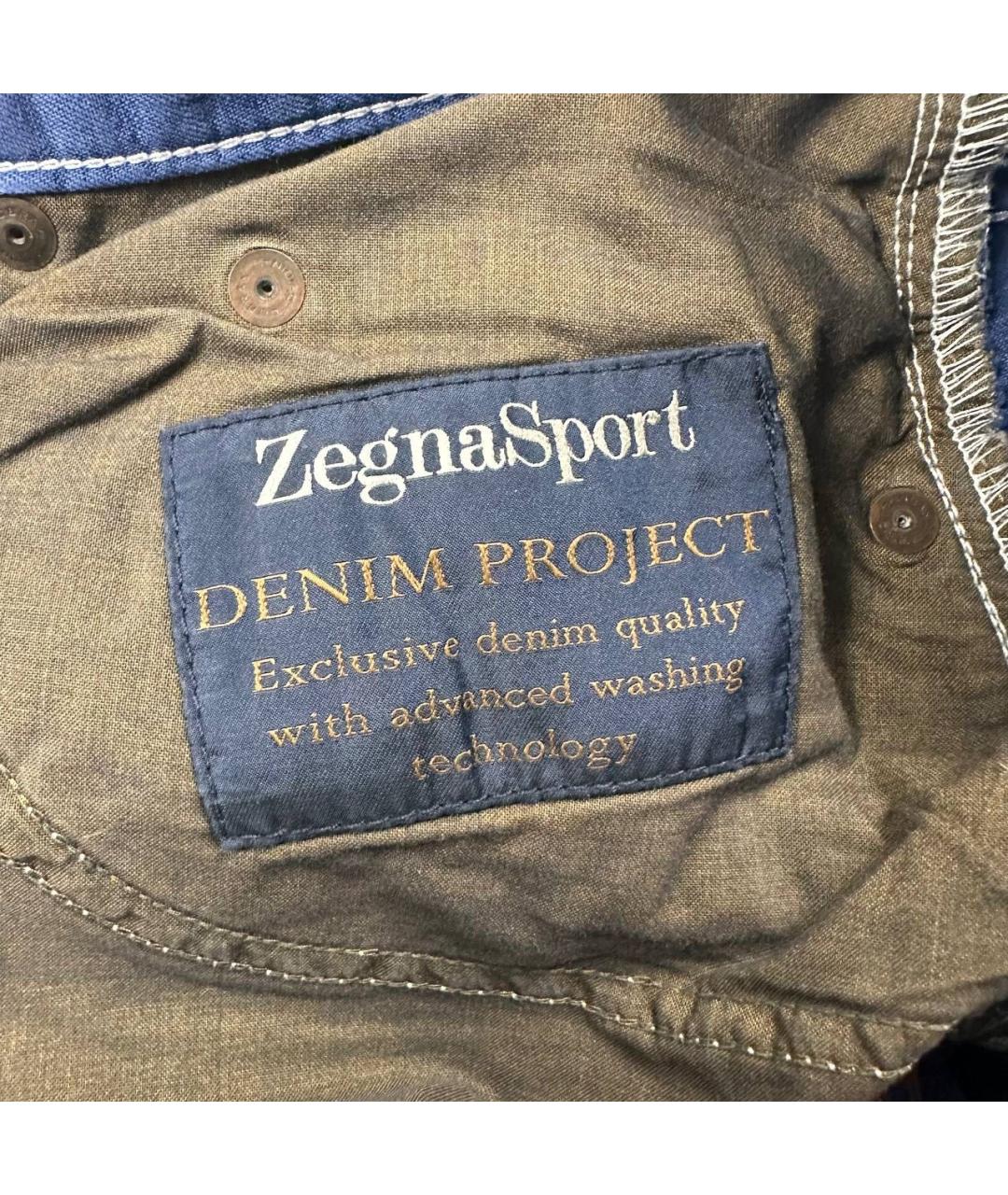 ZEGNA Темно-синие прямые джинсы, фото 6