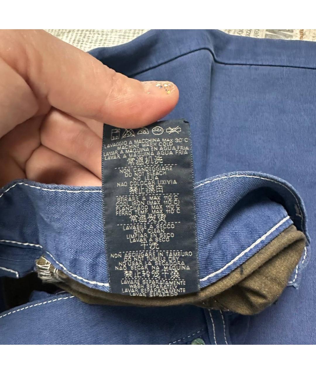 ZEGNA Темно-синие прямые джинсы, фото 4