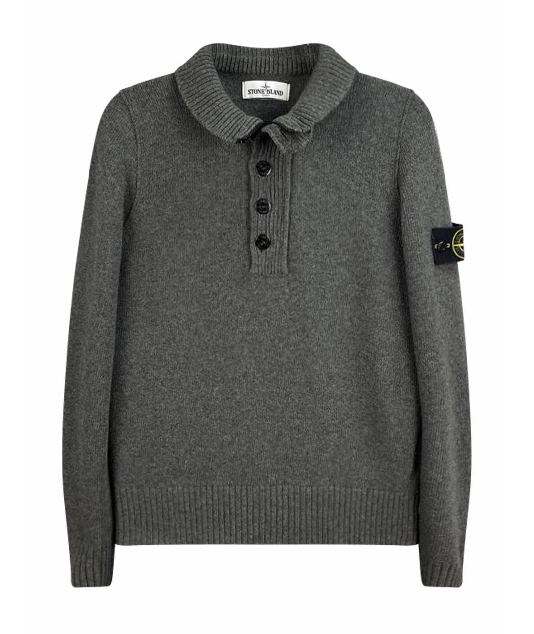 STONE ISLAND Антрацитовый джемпер / свитер, фото 1