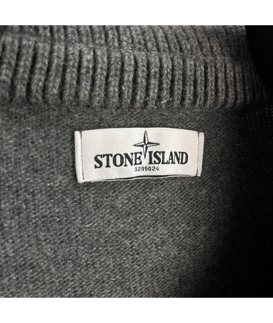 STONE ISLAND Антрацитовый джемпер / свитер, фото 3