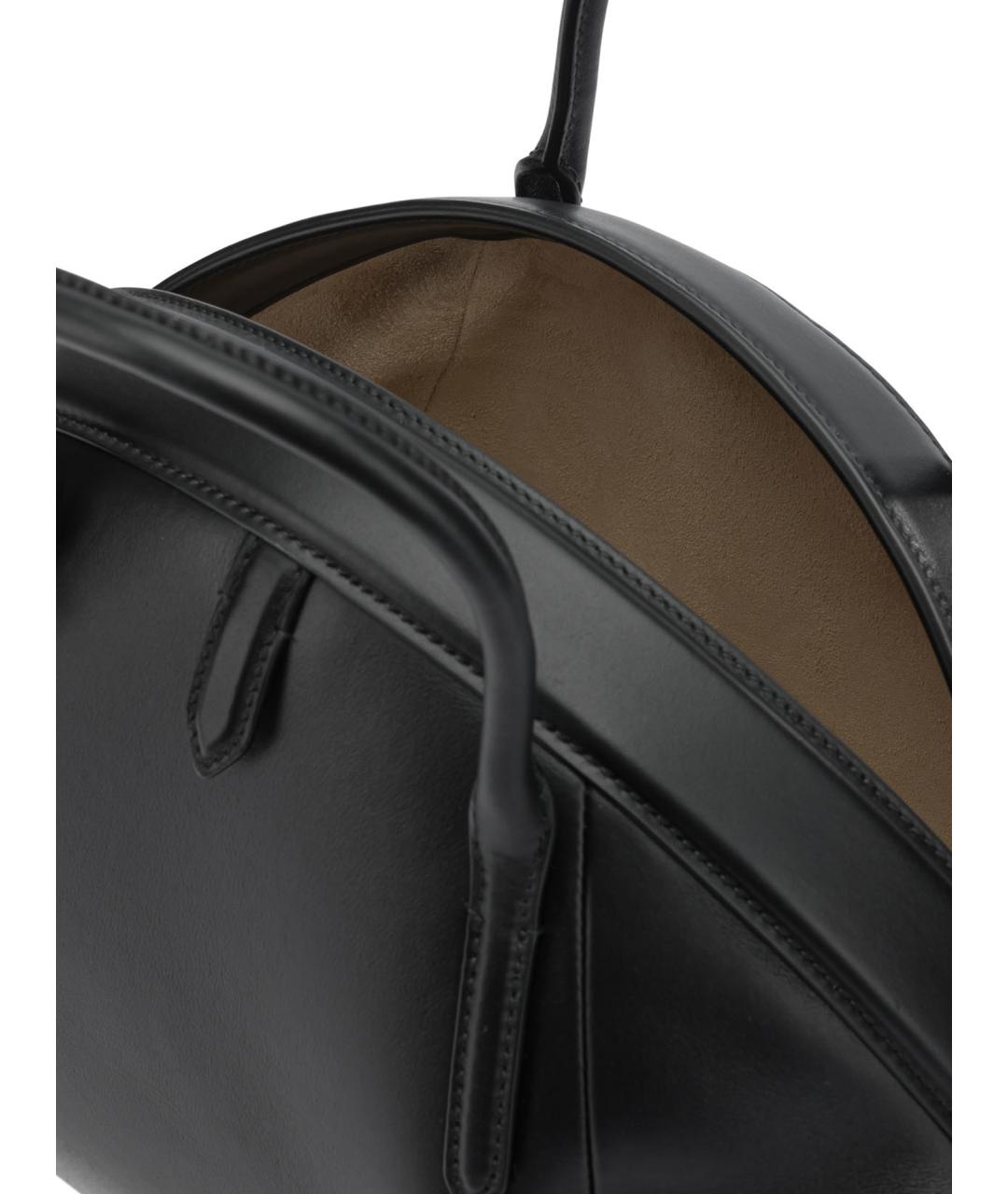 ALAIA Черная кожаная сумка с короткими ручками, фото 5