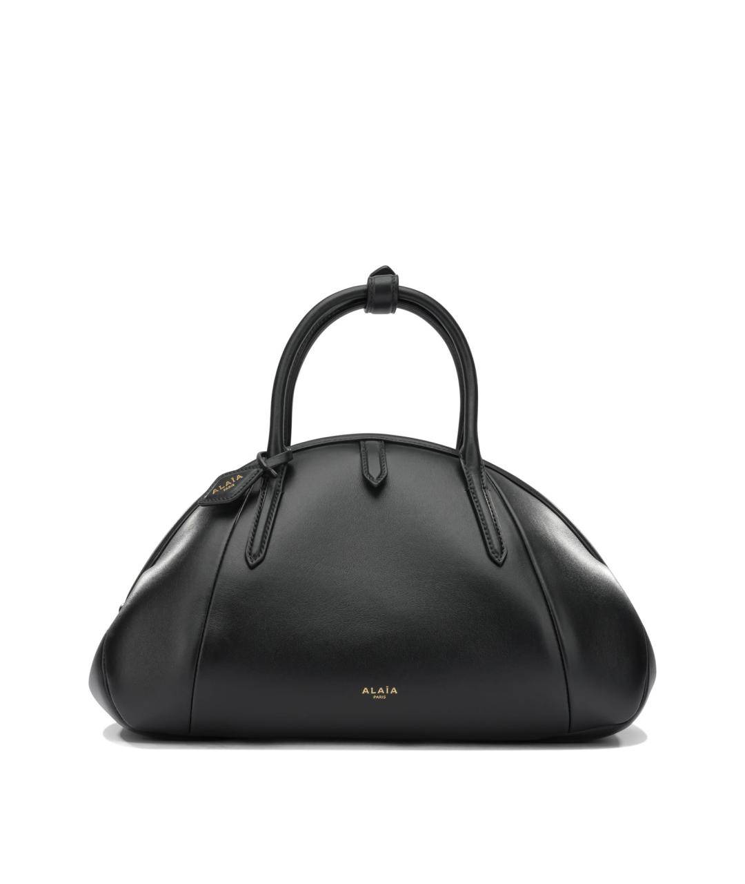 ALAIA Черная кожаная сумка с короткими ручками, фото 1