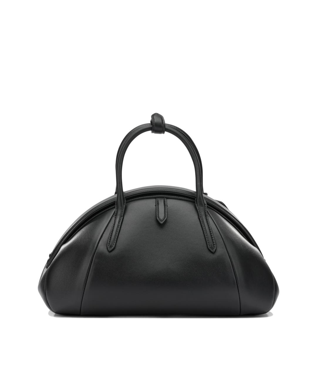 ALAIA Черная кожаная сумка с короткими ручками, фото 3