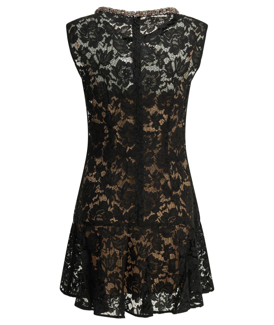 SELF-PORTRAIT Черное полиамидовое повседневное платье, фото 2