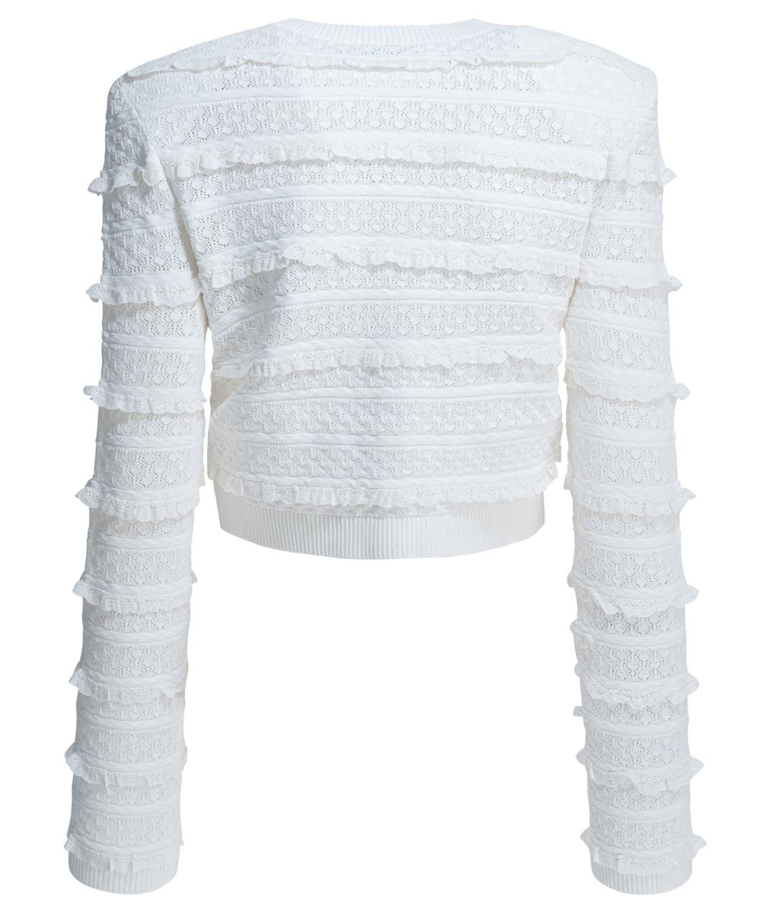 SELF-PORTRAIT Белый вискозный кардиган, фото 2