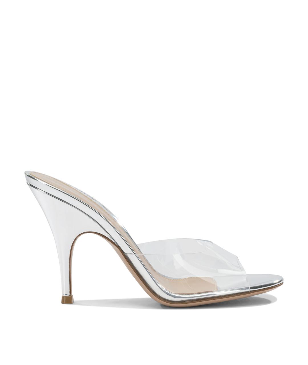 GIANVITO ROSSI Серебряные мюли, фото 1