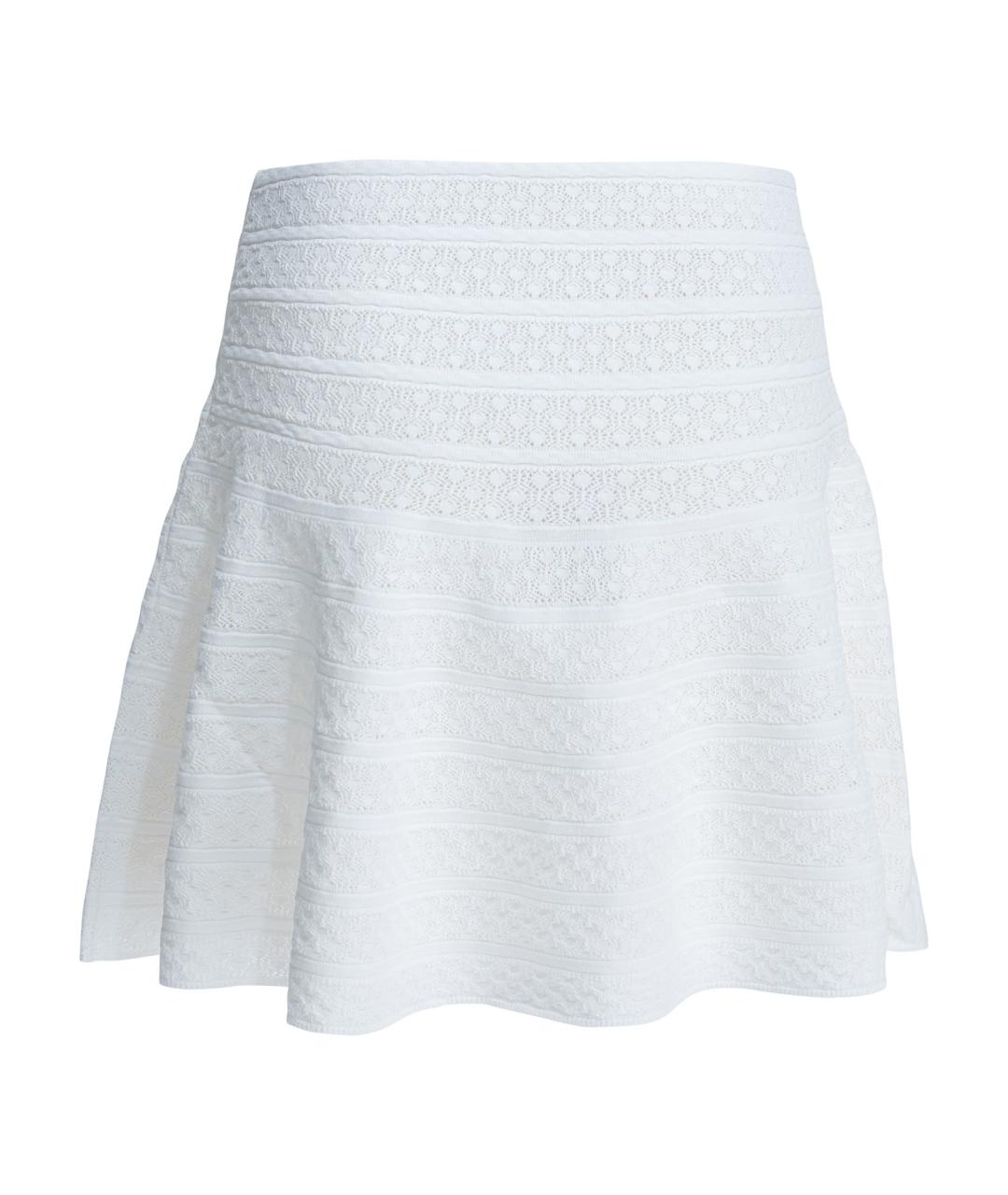 SELF-PORTRAIT Белая вискозная юбка мини, фото 2