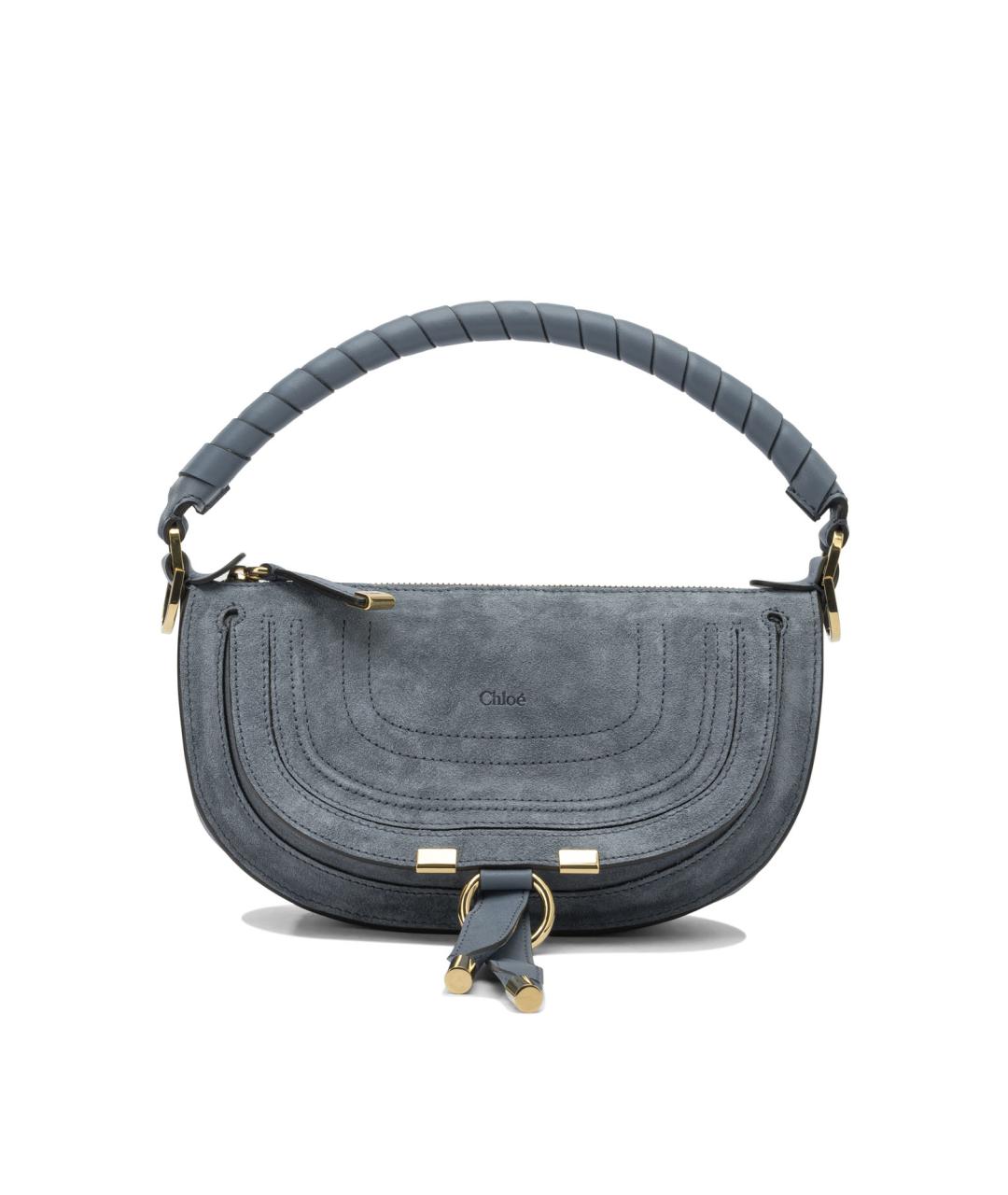 CHLOE Синяя замшевая сумка через плечо, фото 1