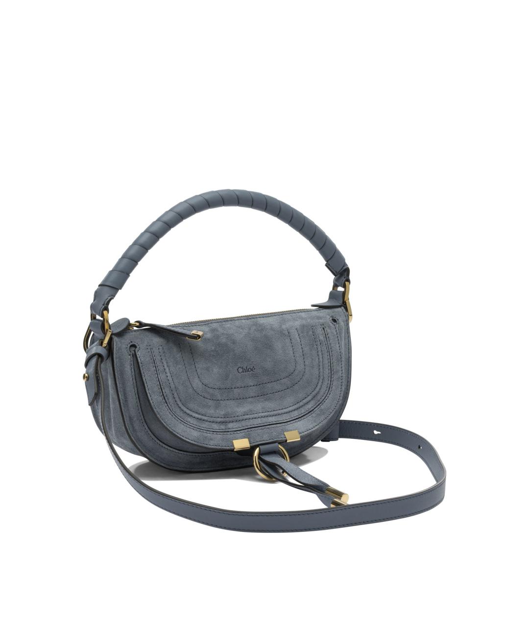CHLOE Синяя замшевая сумка через плечо, фото 2