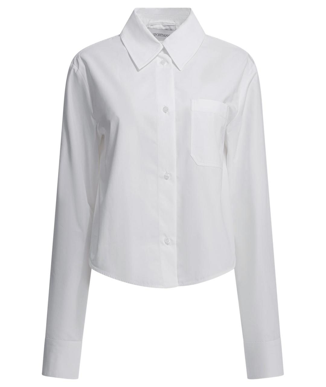 SPORTMAX Белая хлопковая рубашка, фото 1