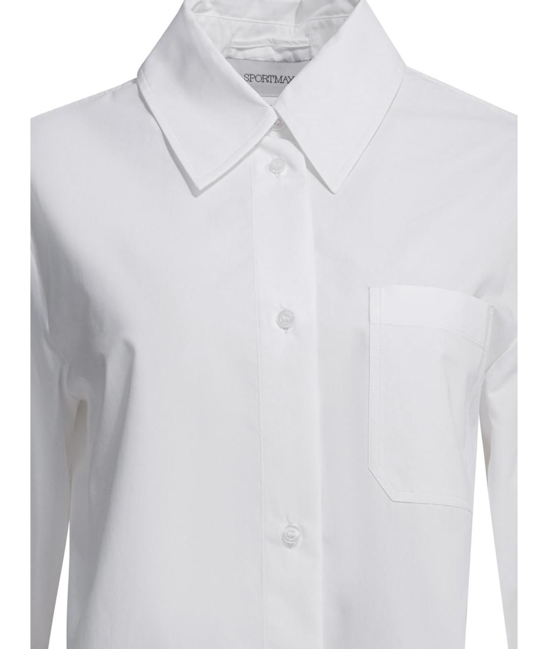 SPORTMAX Белая хлопковая рубашка, фото 3