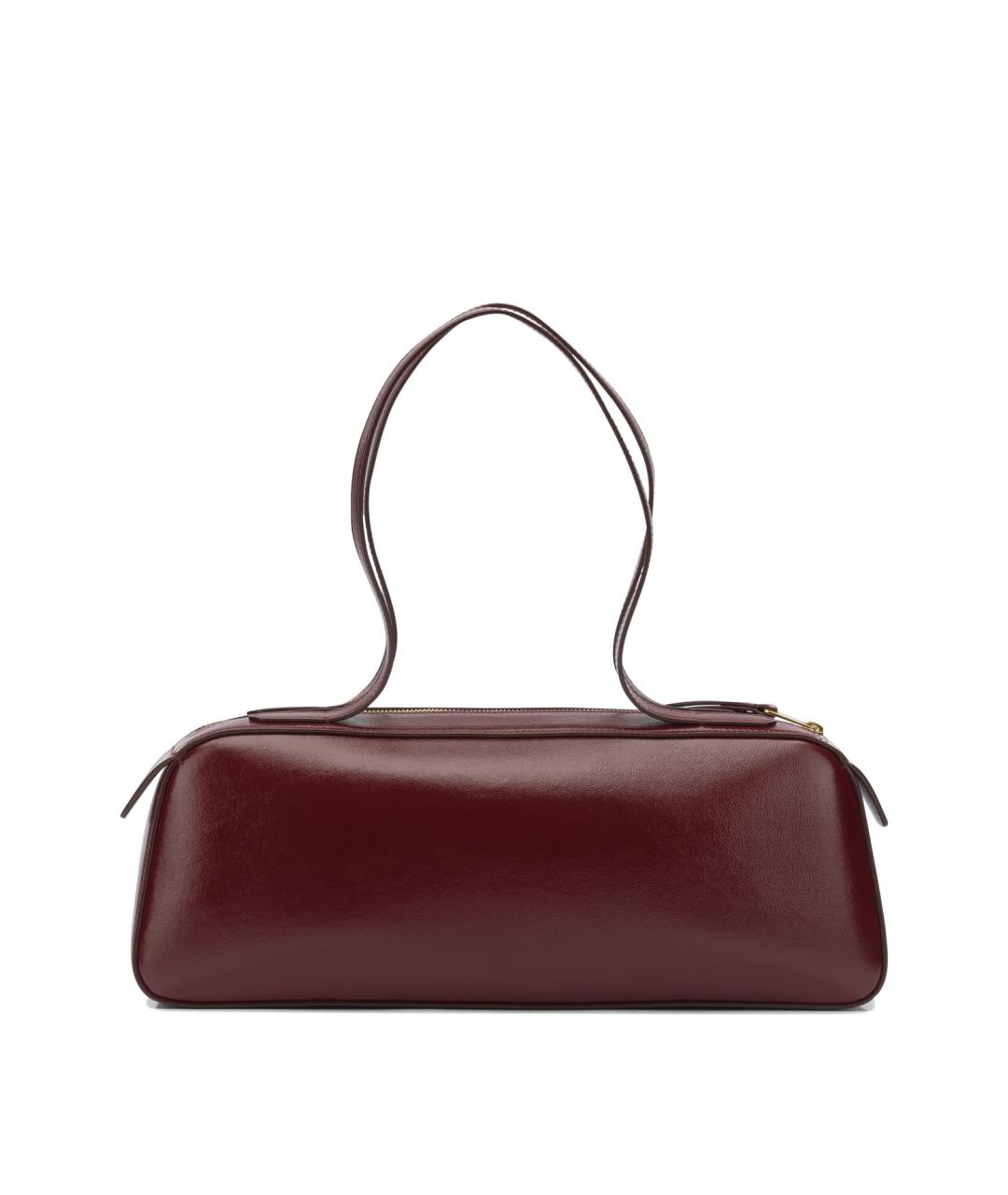 KHAITE Бордовая кожаная сумка через плечо, фото 3