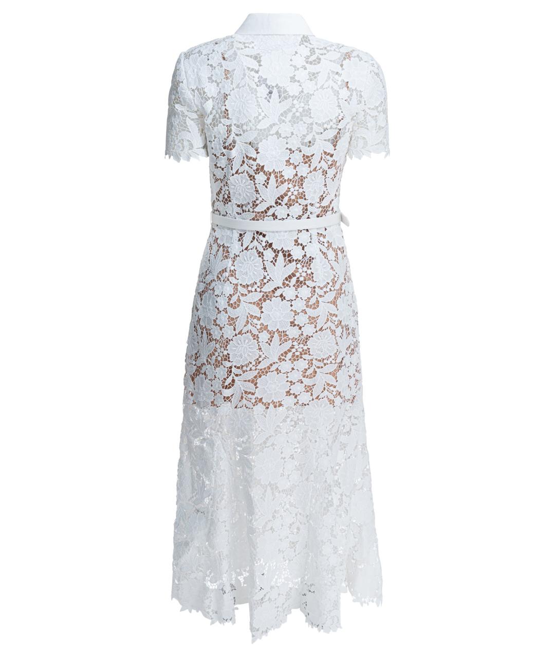 SELF-PORTRAIT Белое полиэстеровое повседневное платье, фото 2