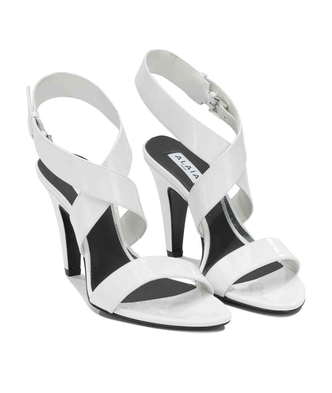 ALAIA Белые кожаные босоножки, фото 2