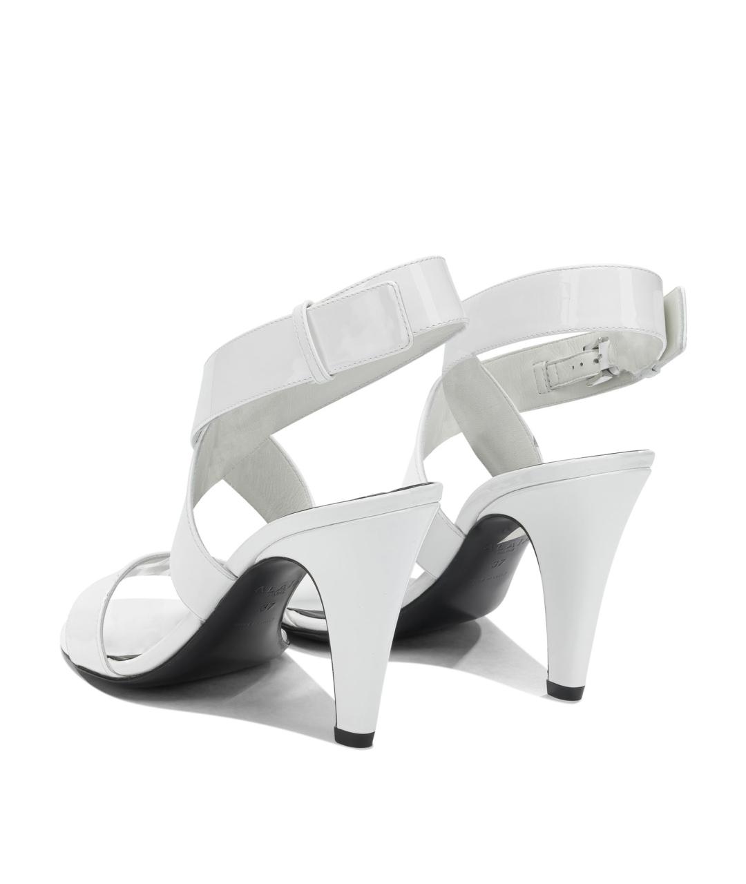 ALAIA Белые кожаные босоножки, фото 4
