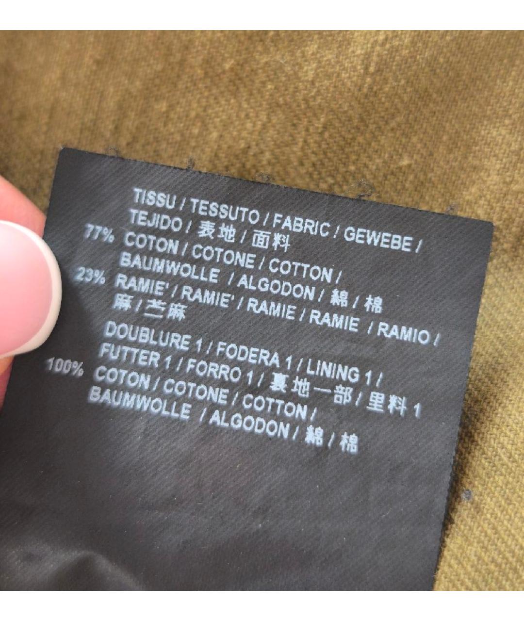 SAINT LAURENT Хаки хлопковая парка, фото 6