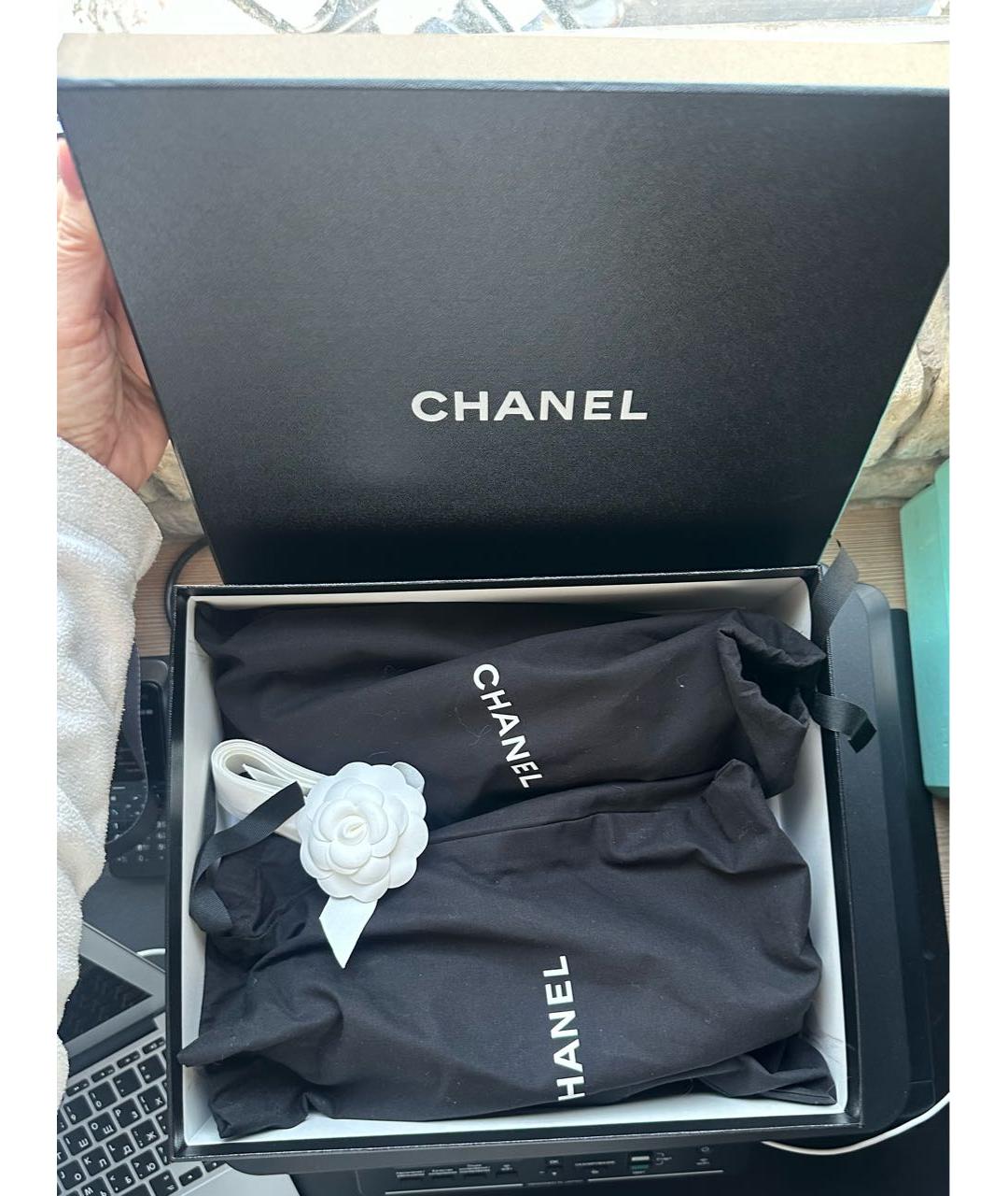 CHANEL Бежевые кожаные балетки, фото 8