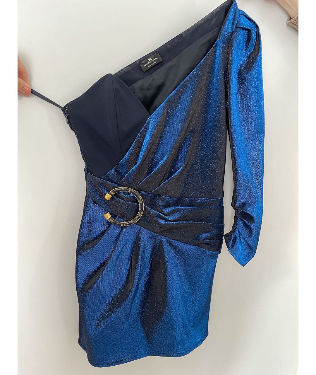 ELISABETTA FRANCHI Синее вечернее платье, фото 4