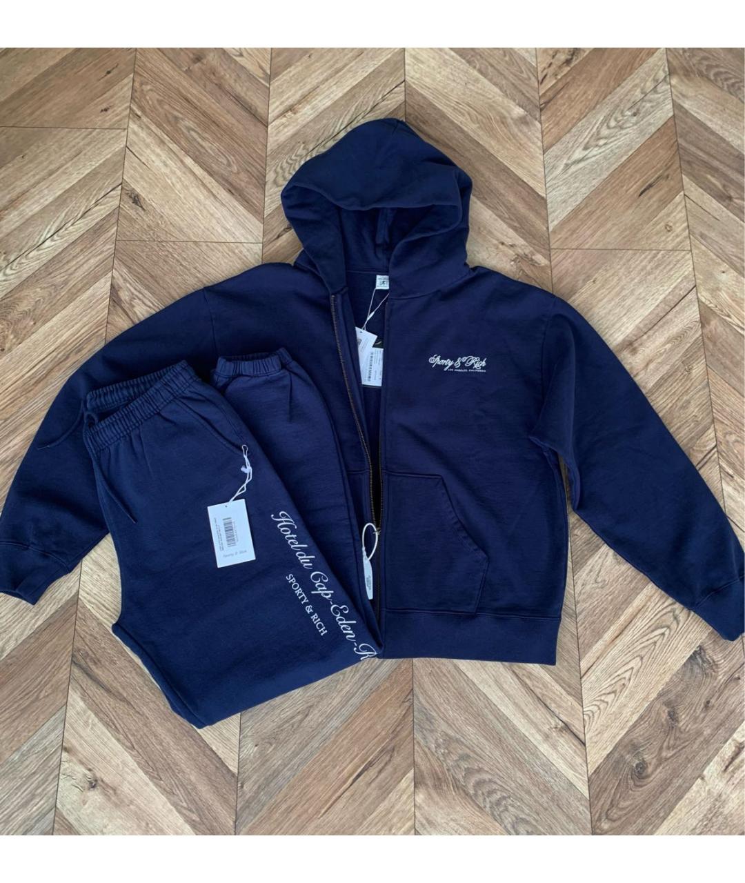 SPORTY AND RICH Темно-синий хлопковый спортивные костюмы, фото 3