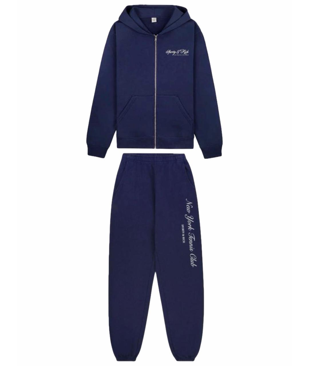 SPORTY AND RICH Темно-синий хлопковый спортивные костюмы, фото 1