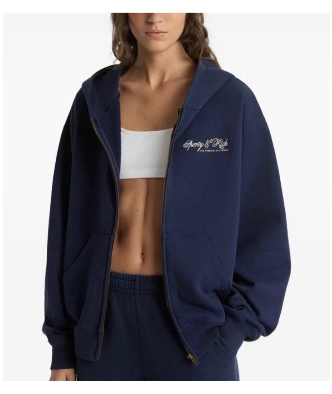 SPORTY AND RICH Темно-синий хлопковый спортивные костюмы, фото 7