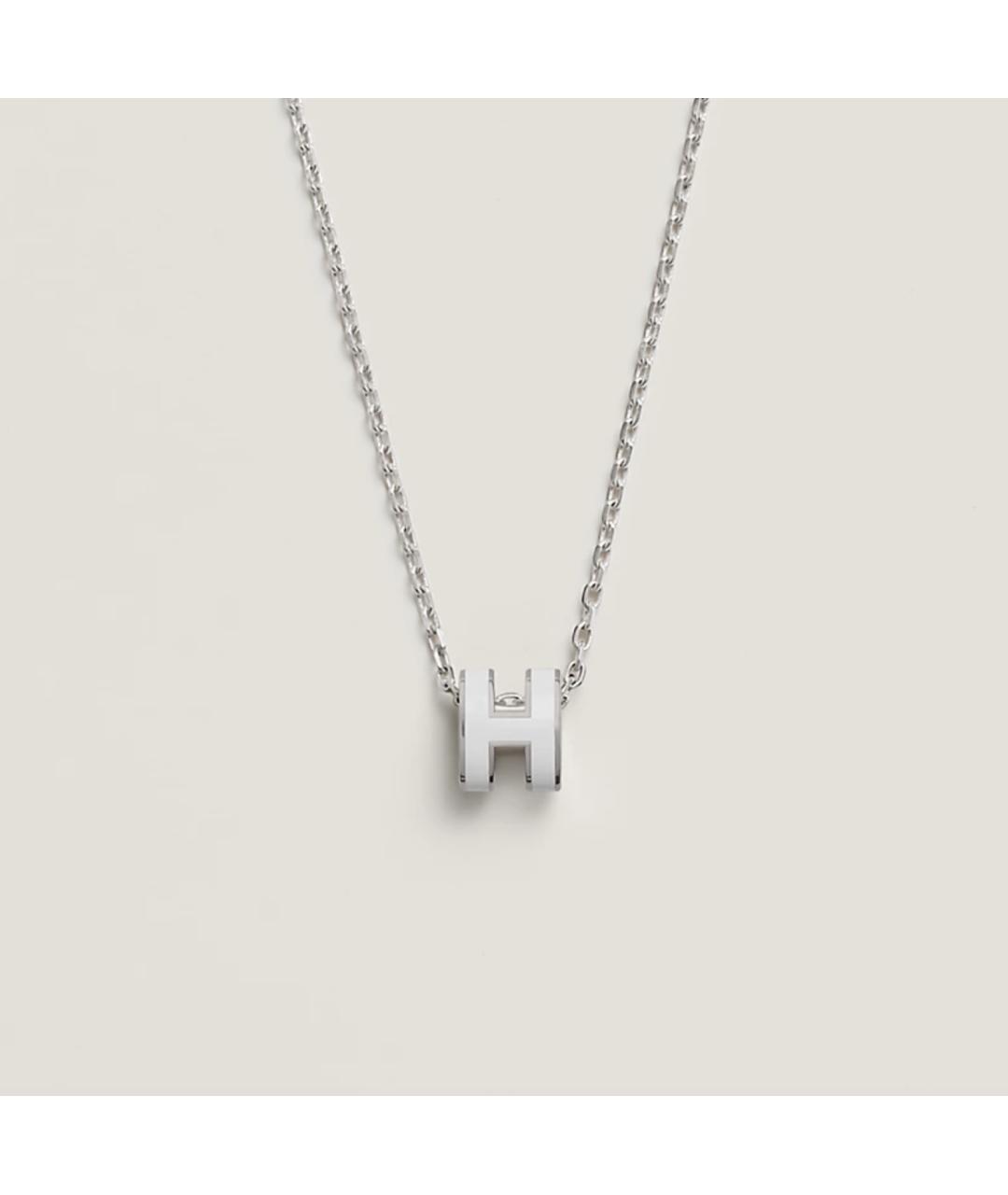 HERMES Белая латунная подвеска, фото 3