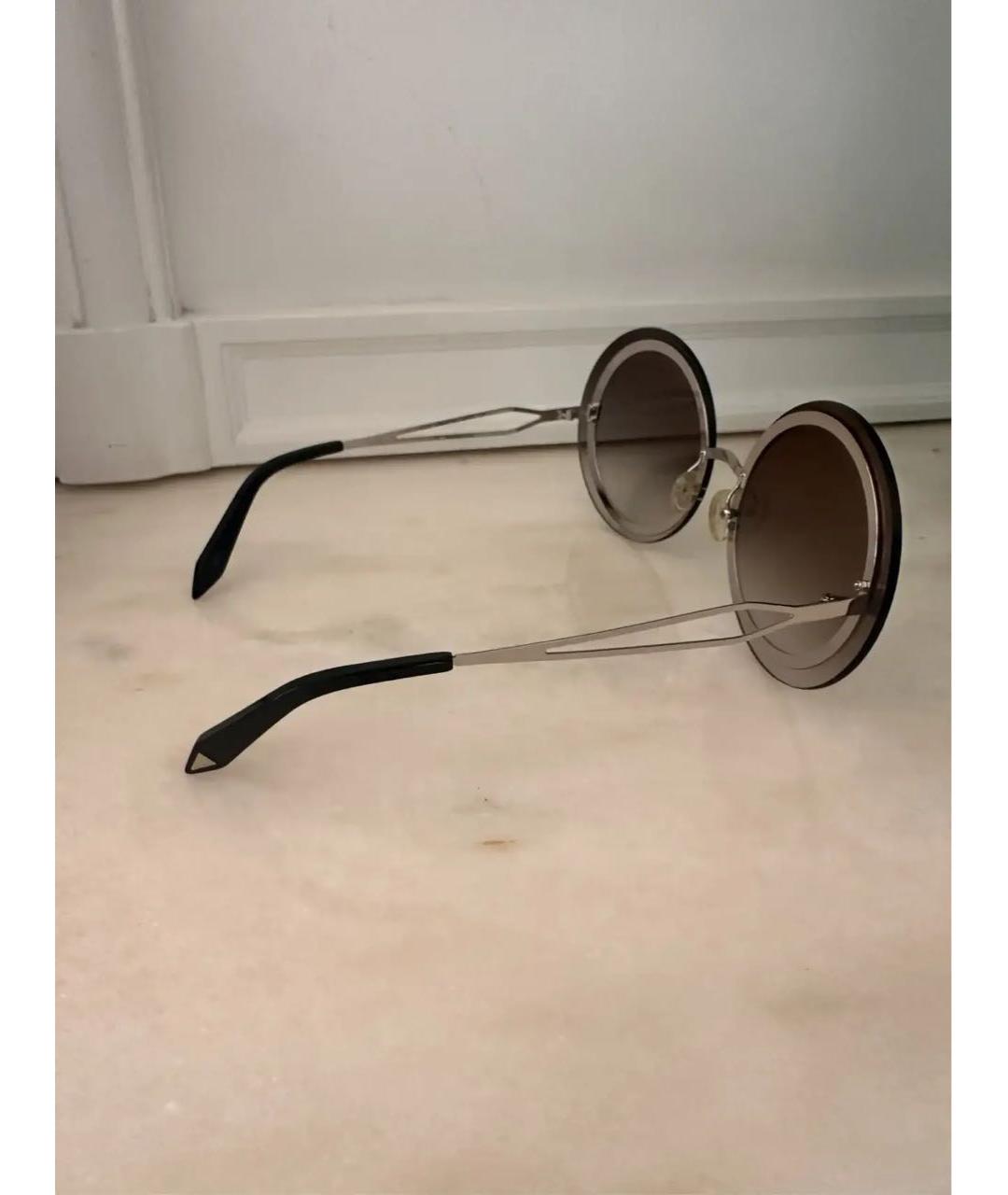 VICTORIA BECKHAM Черные металлические солнцезащитные очки, фото 2