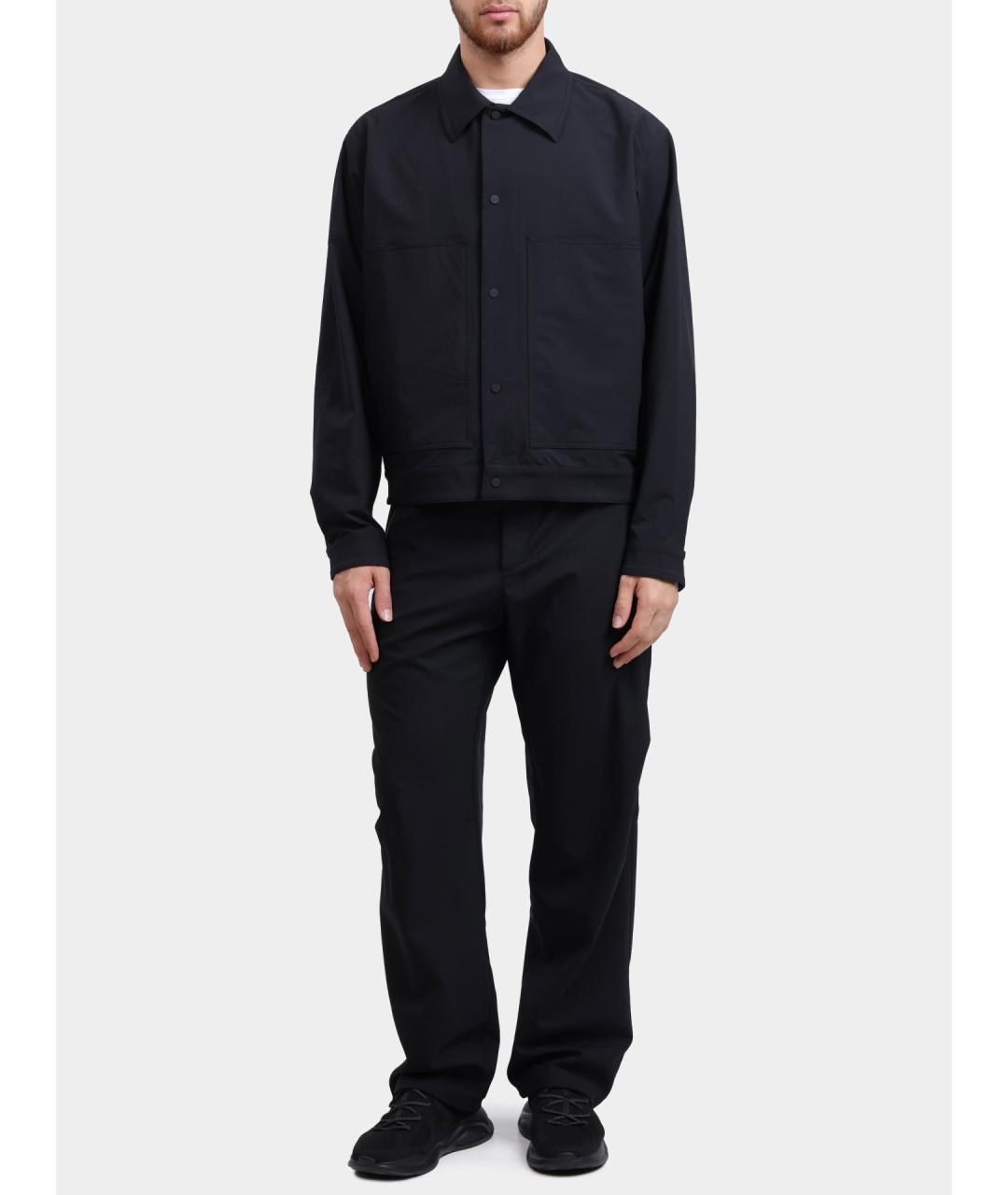 HERNO Черные полиэстеровые повседневные брюки, фото 2