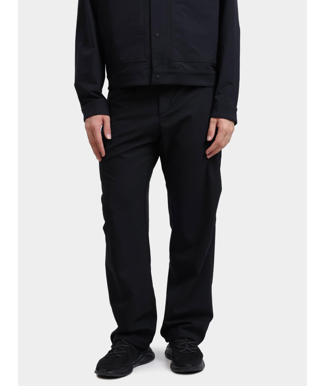 HERNO Черные полиэстеровые повседневные брюки, фото 6