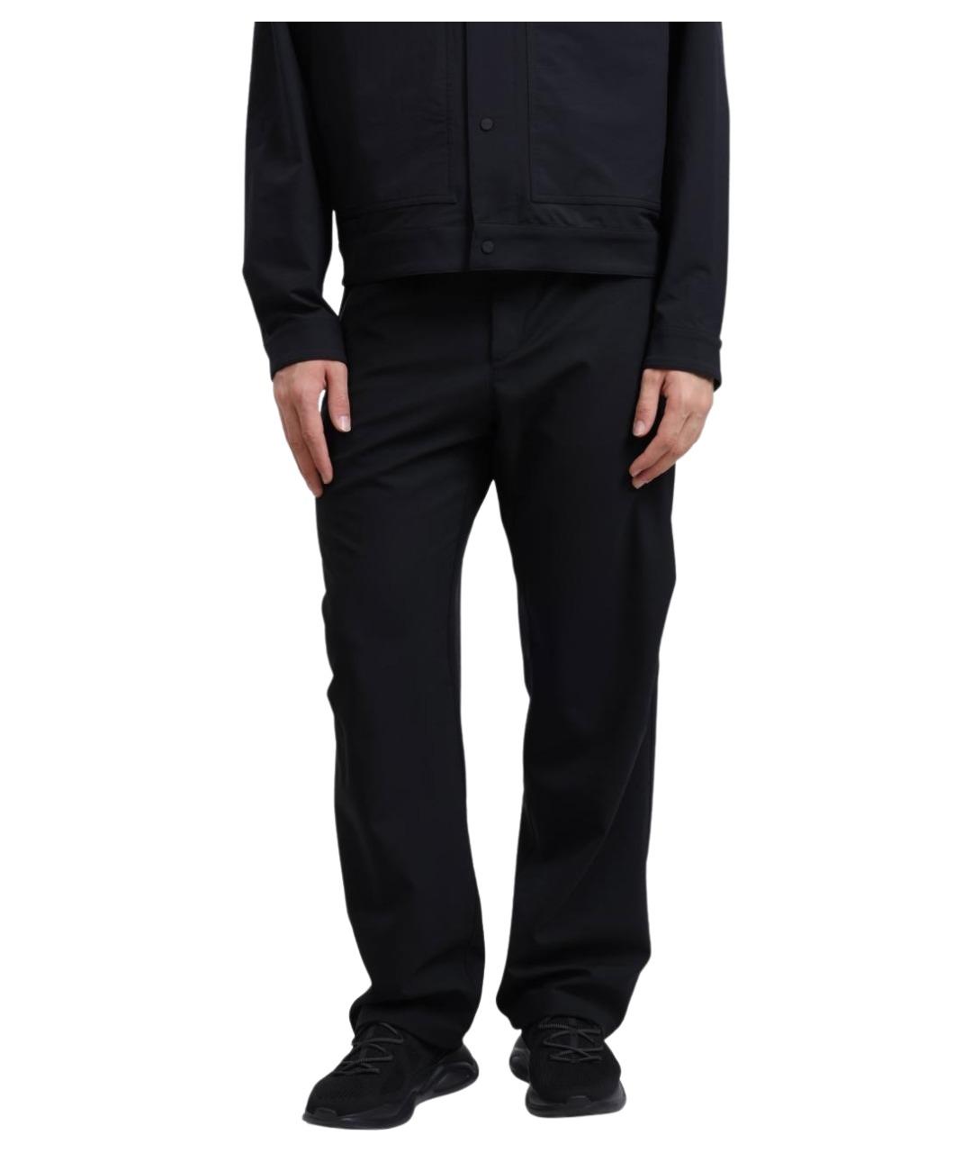HERNO Черные полиэстеровые повседневные брюки, фото 1