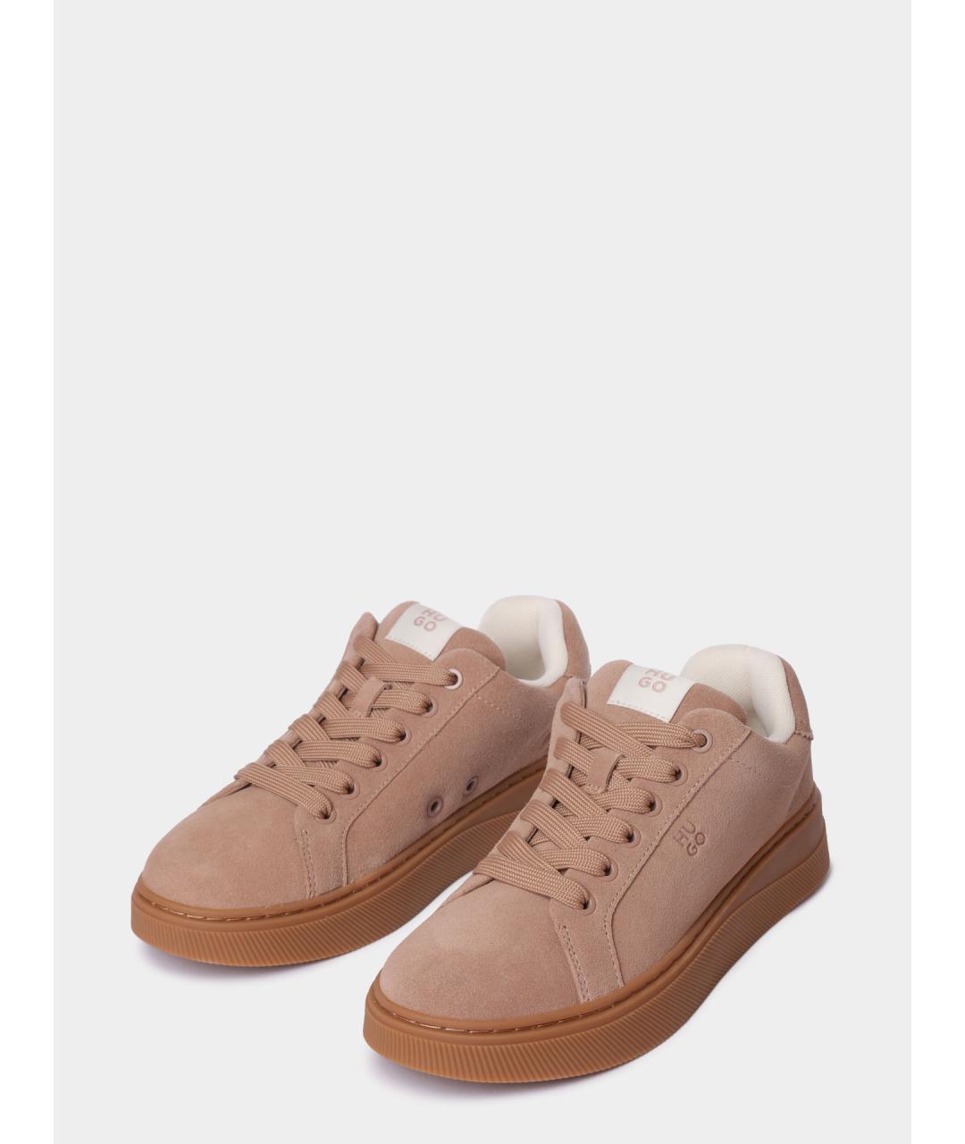 HUGO Бежевые замшевые кеды, фото 2