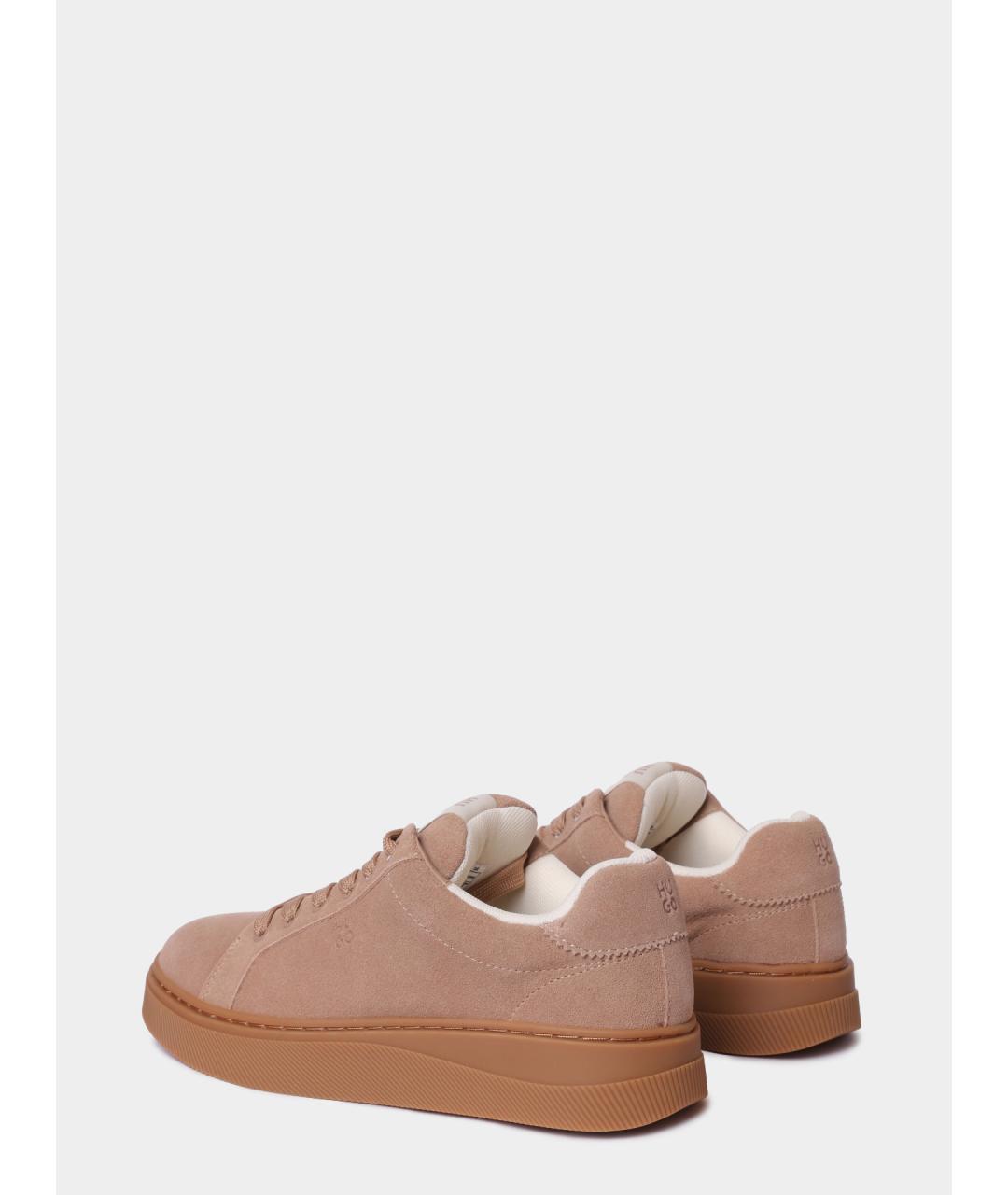 HUGO Бежевые замшевые кеды, фото 6