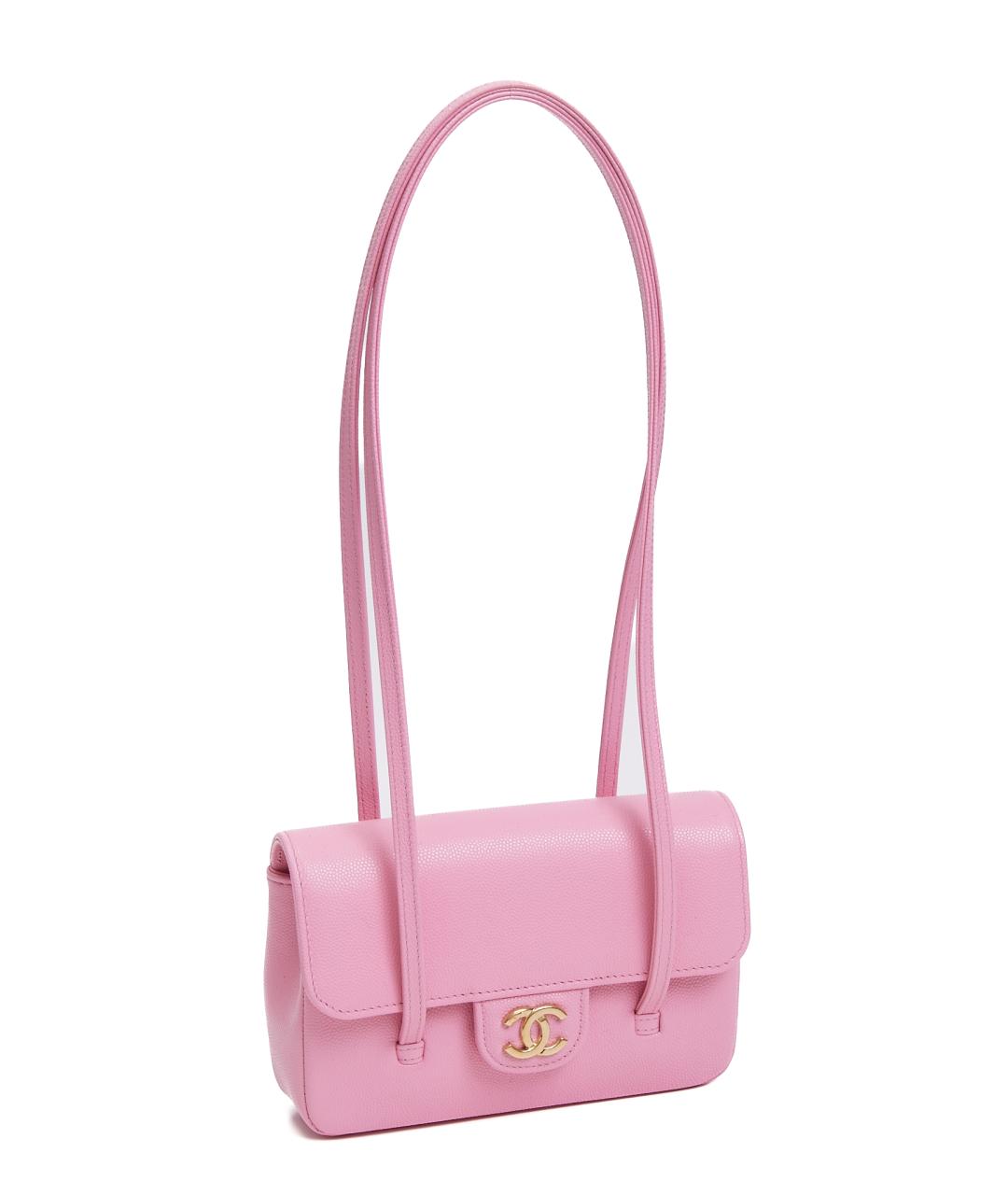 CHANEL Розовая кожаная сумка через плечо, фото 2