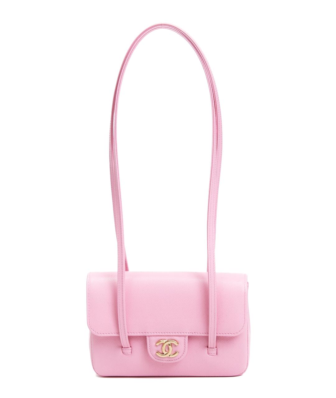 CHANEL Розовая кожаная сумка через плечо, фото 1