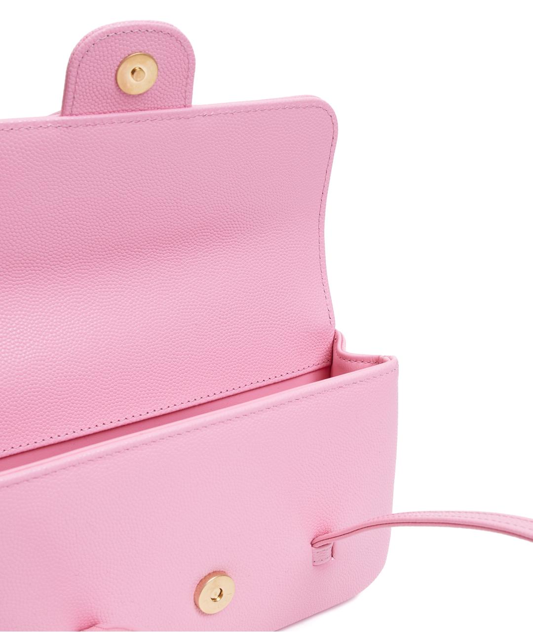 CHANEL Розовая кожаная сумка через плечо, фото 5