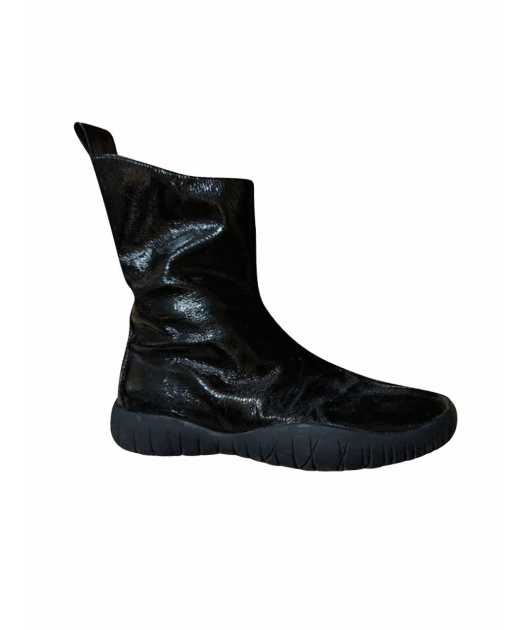 MAISON MARGIELA Черные полусапоги из лакированной кожи, фото 1